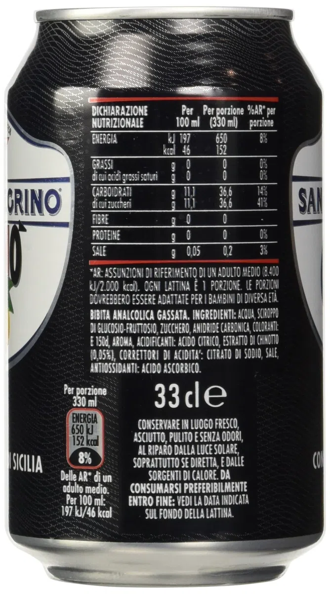 Sanpellegrino Chinò con Chinotti di Sicilia, 330 Ml [Confezione da 24]