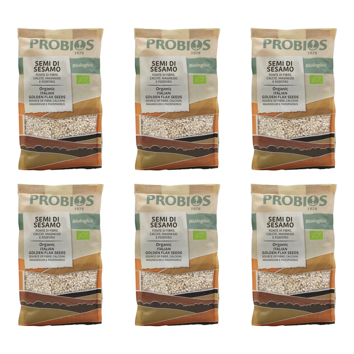 Probios Semi di sesamo biologici - Ricchi di fibre e proteine ​​vegetali - senza glutine semi sesamo - Confezione da 6 (6 x 300 g)
