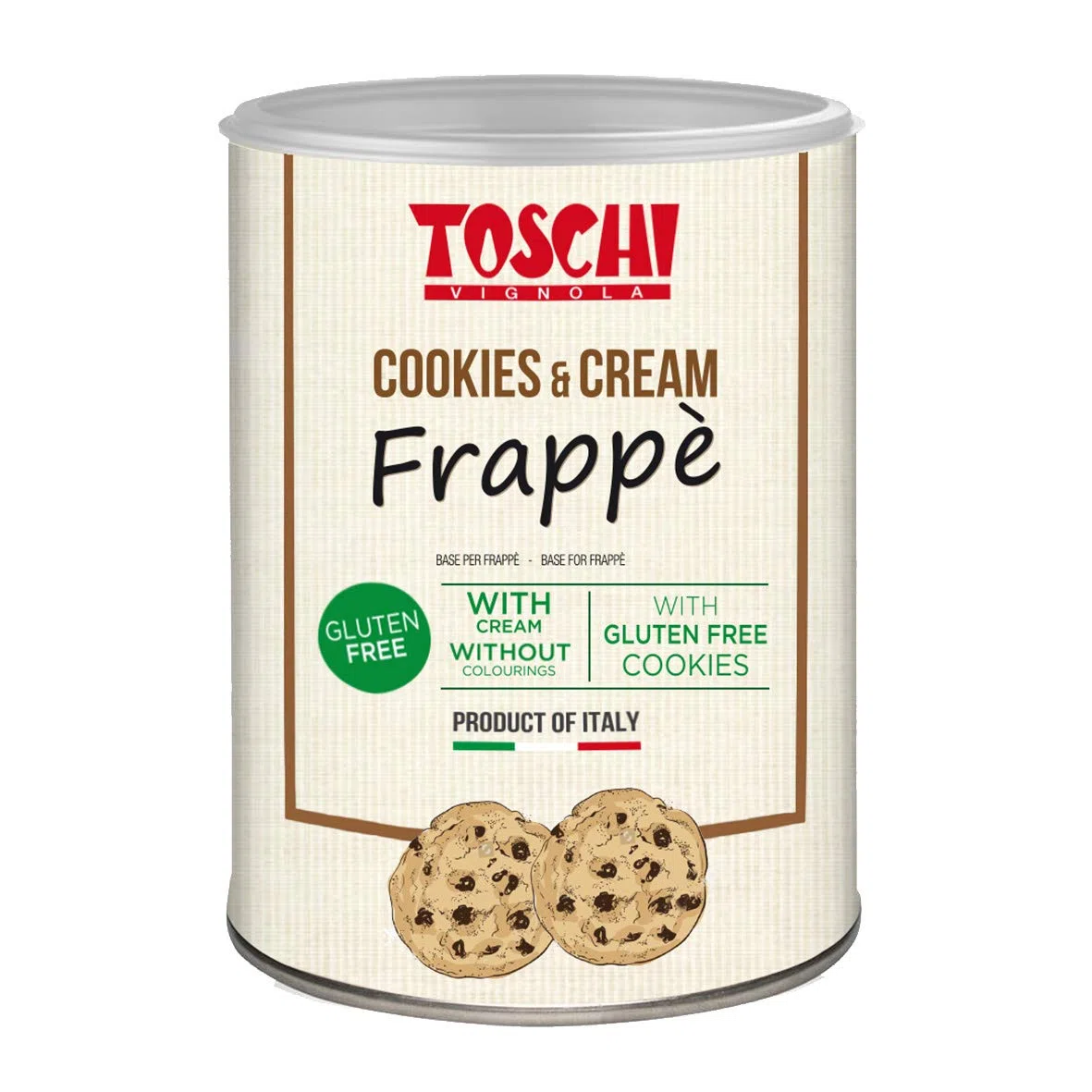Frappè al Biscotto e Panna Toschi, base in polvere 1,2 Kg per la preparazione di 25/50 Bicchieri di Frappè