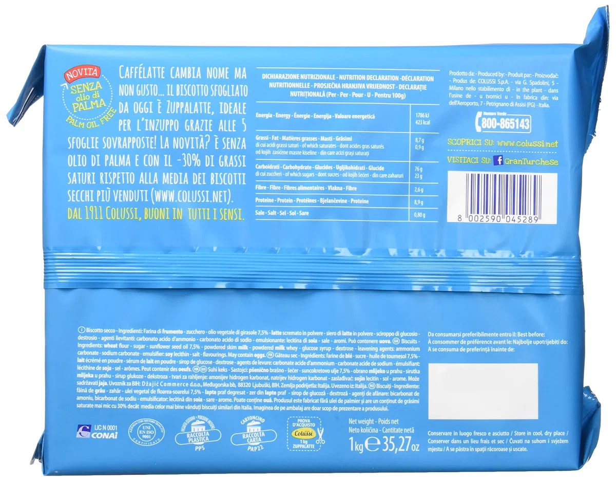 Colussi Zuppalatte - Pacco da 6 x 1000 gr