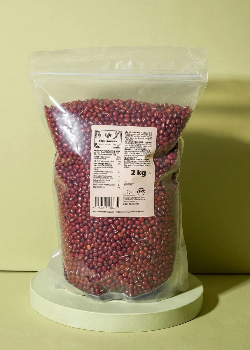 KoRo - Fagioli Azuki bio 2 kg - maxi formato - versatili e da agricoltura biologica - per zuppe, contorni e perfino dolci