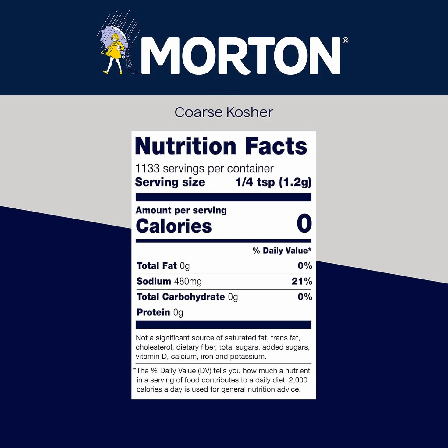 Morton Sale kosher, grosso, ideale per cucinare e cuocere al forno, (1,4 kg), confezione da 2