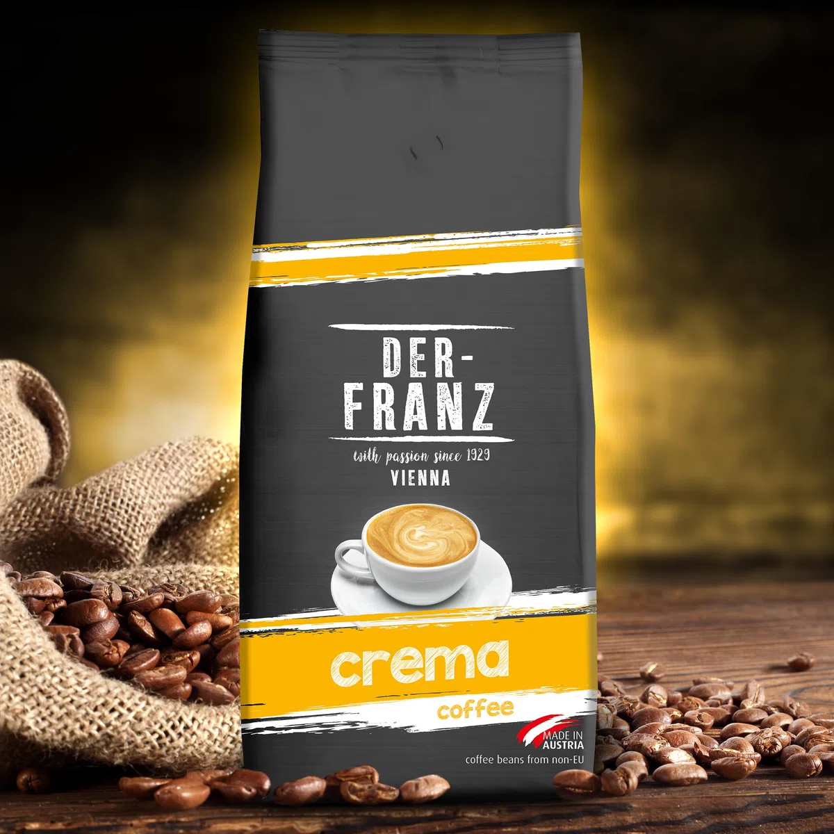 Der-Franz Crema caffè, chicchi interi, 1000 g