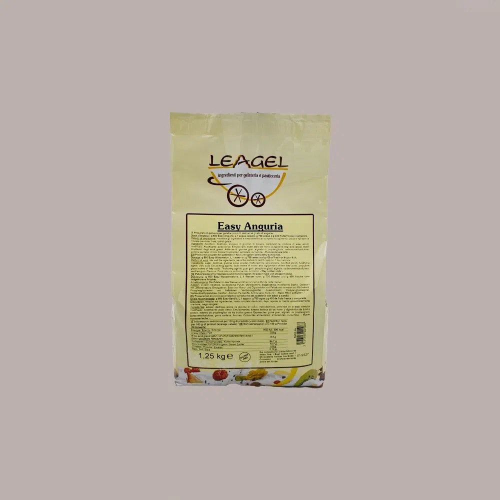 Lucgel Easy al Gusto di Anguria Preparato in Polvere per Gelato - 1,25 Kg -