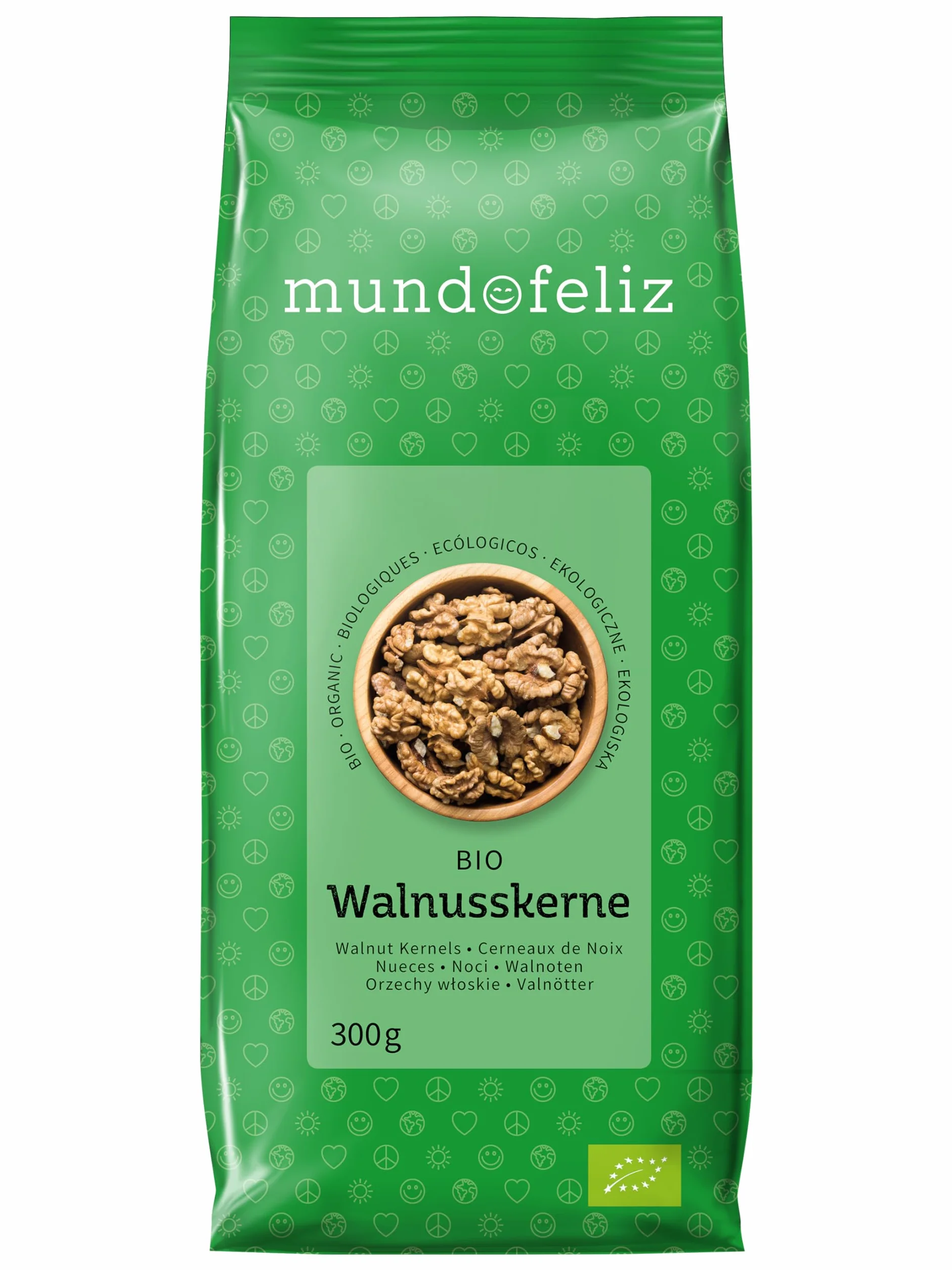 Mundo Feliz, Noci Biologiche, Smezzate, 3 X 300 g