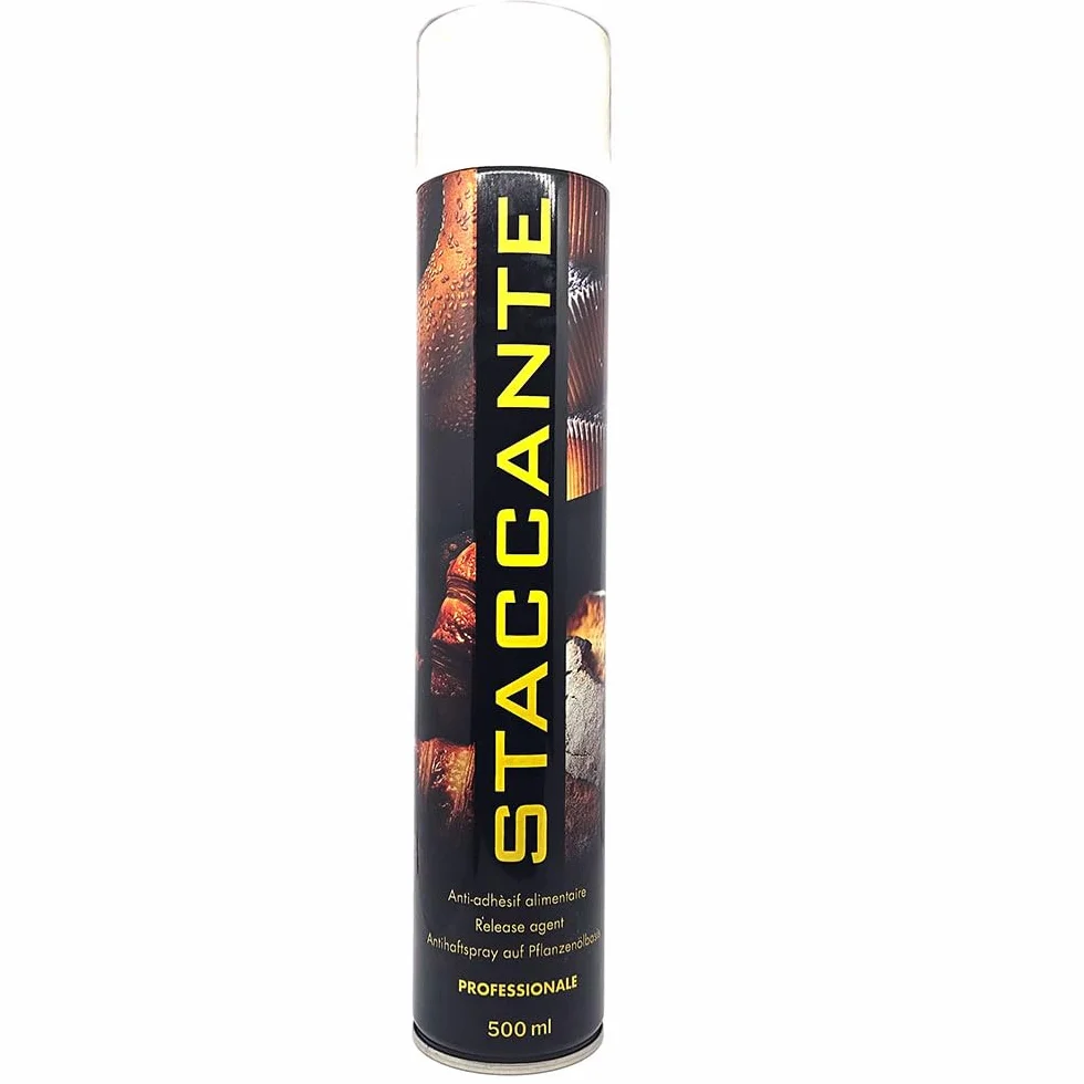 4 pezzi - STACCANTE spray ALIMENTARE per teglie 500ml - spray antiaderente ideale per torte, dolci e salati - per oliare stampi, padelle ecc - VOL 10 ad uso professionale