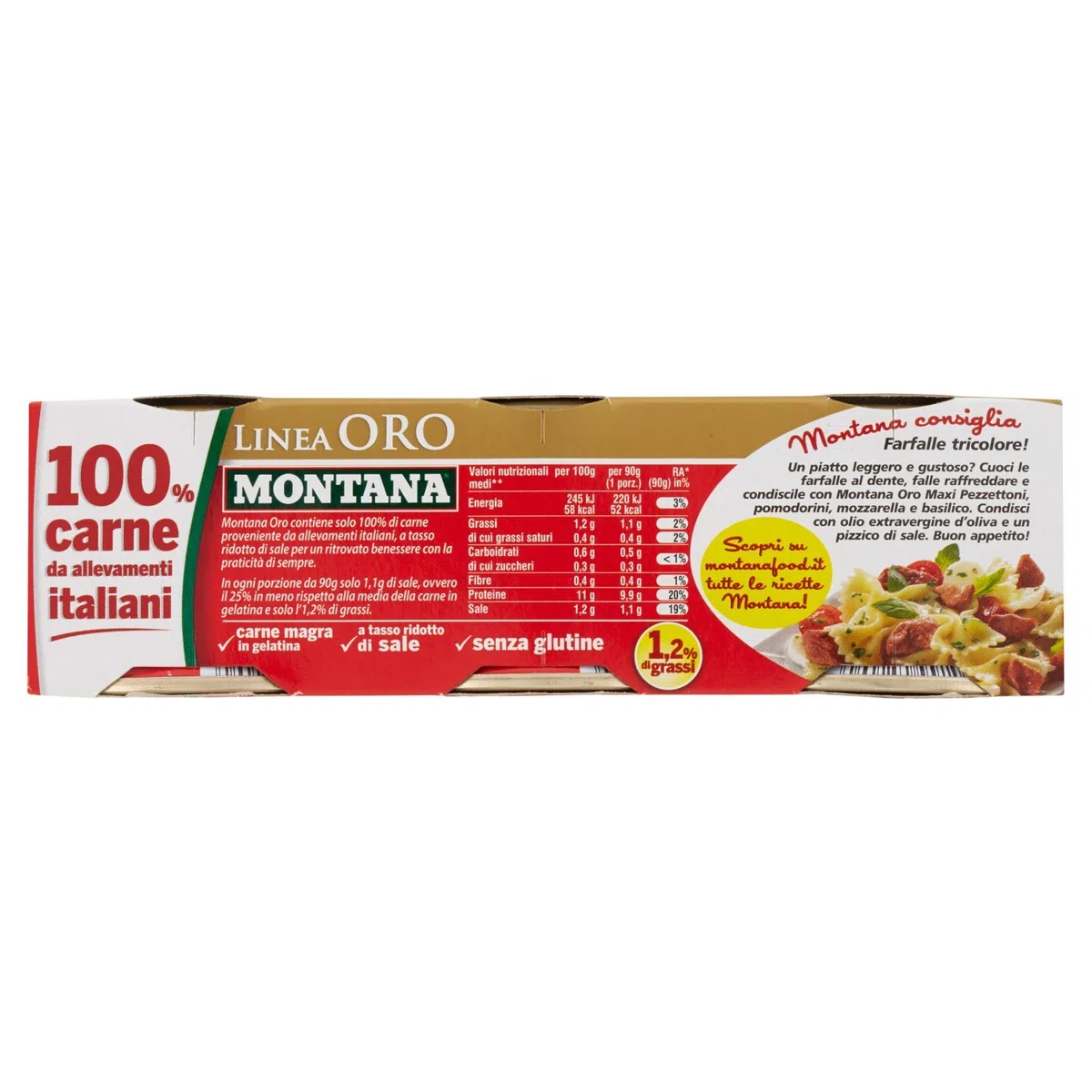 Montana Carne Oro Gr.90X3 - [confezione da 4]