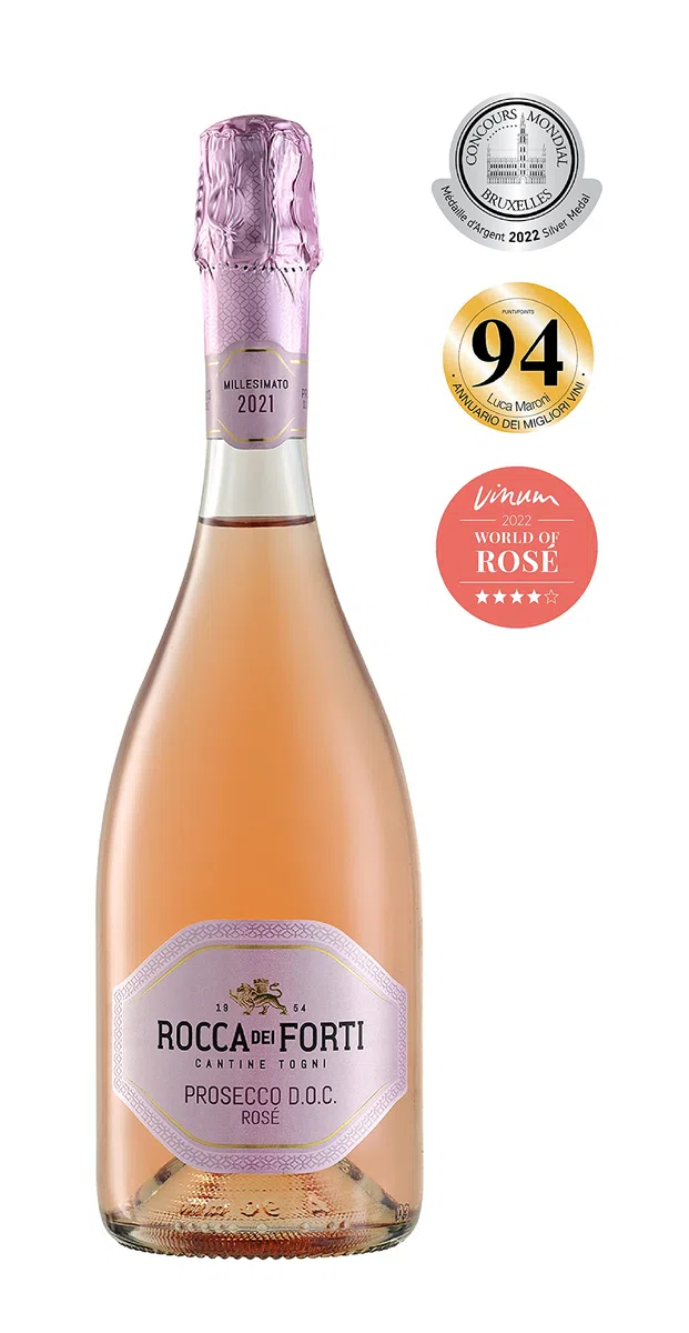 Confezione Regalo Rocca dei Forti con 3 bottiglie da 75cl - 1 Prosecco D.O.C. + 1 Prosecco D.O.C. Rosé Millesimato + 1 Ribolla Gialla Millesimato