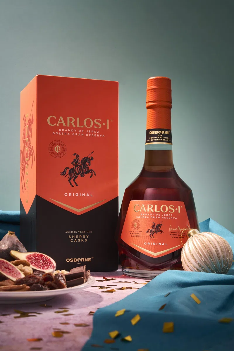 Carlos I Brandy De Jerez con Confezione Regalo, Bottiglia da 700ml