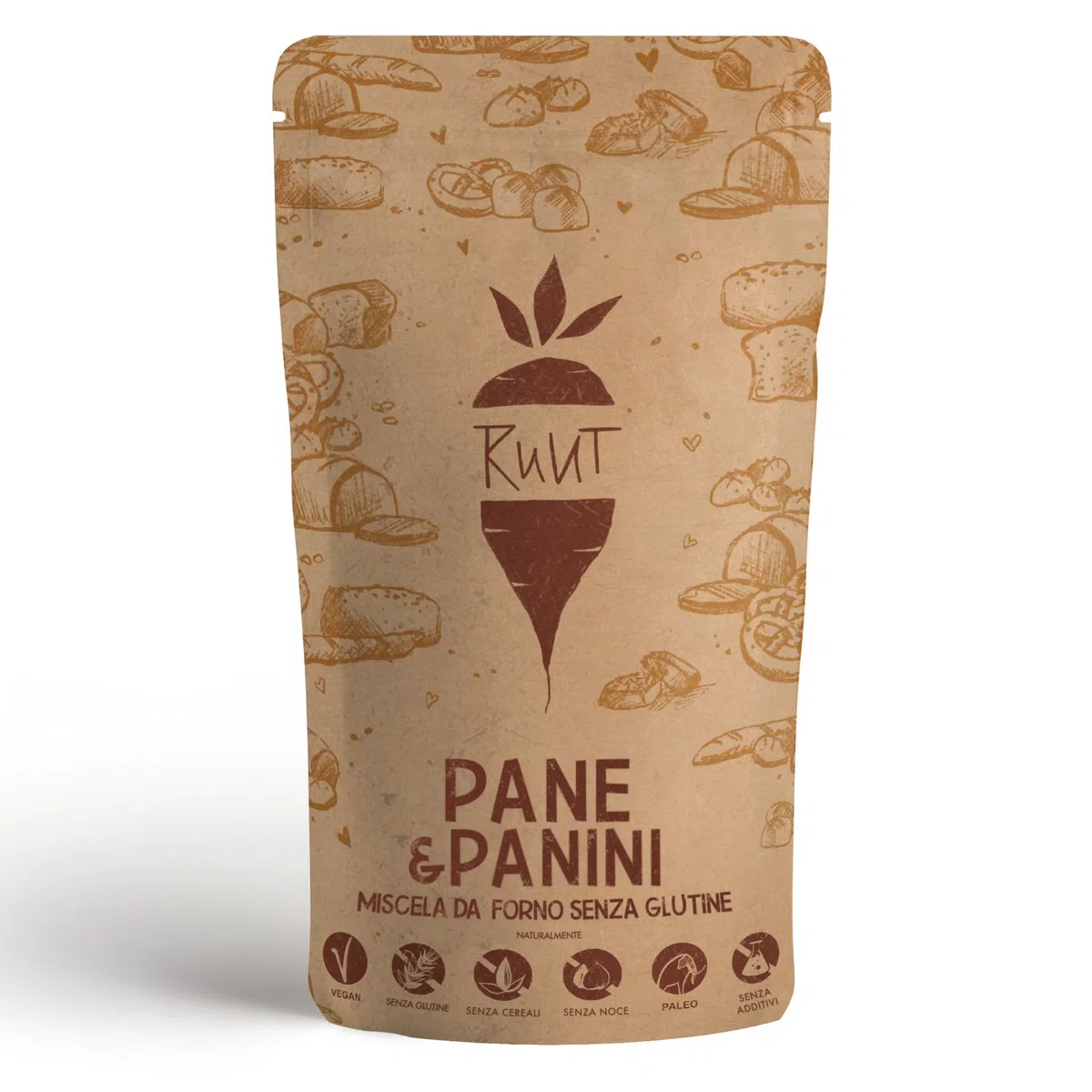 Ruut Miscela di pane senza glutine con farina di manioca | 1x810g | sostituto del grano privo di cereali, additivi e conservanti | paleo, vegano e sostenibile