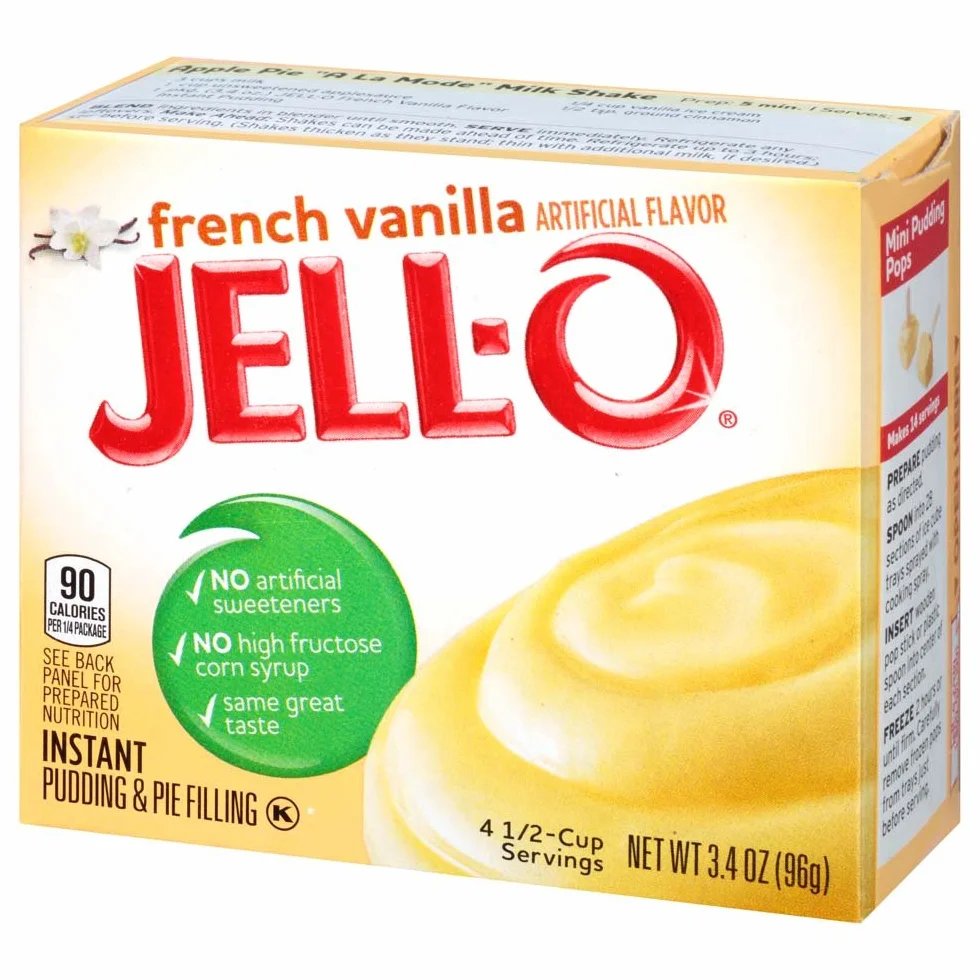 Jell-O Pudding Instant E Pie Riempimento, Vanilla Française, 3.4Ounce Boxes (Pack Di 6)