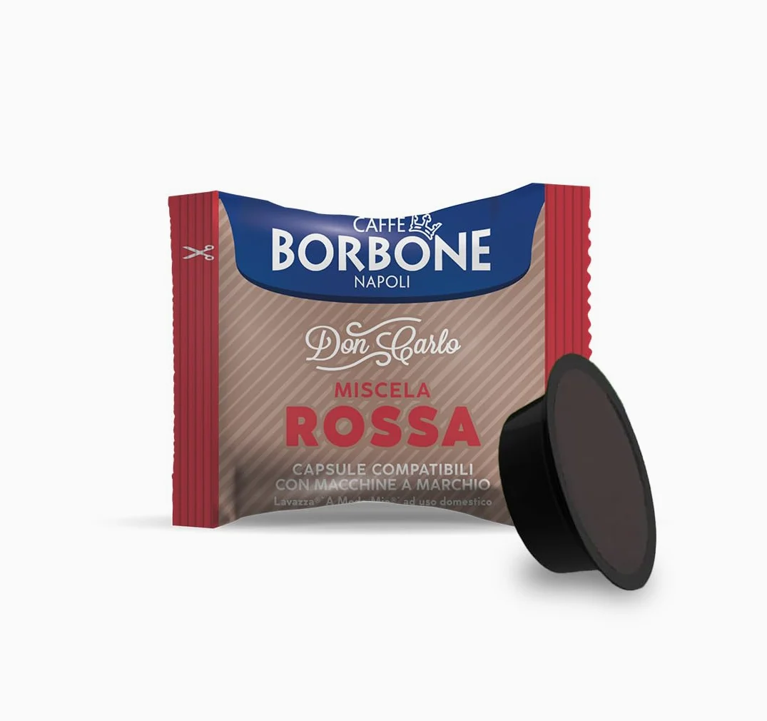 Caffè Borbone Don Carlo, Miscela Rossa - 100 Capsule - Compatibili con le Macchine ad uso domestico Lavazza* A Modo Mio*