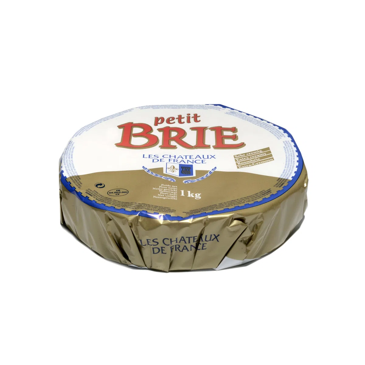 Petit Brie Les Chateaux de France 1 kg - Formaggio Brie Cremoso a Pasta Morbida, Gusto Delicato e Burroso