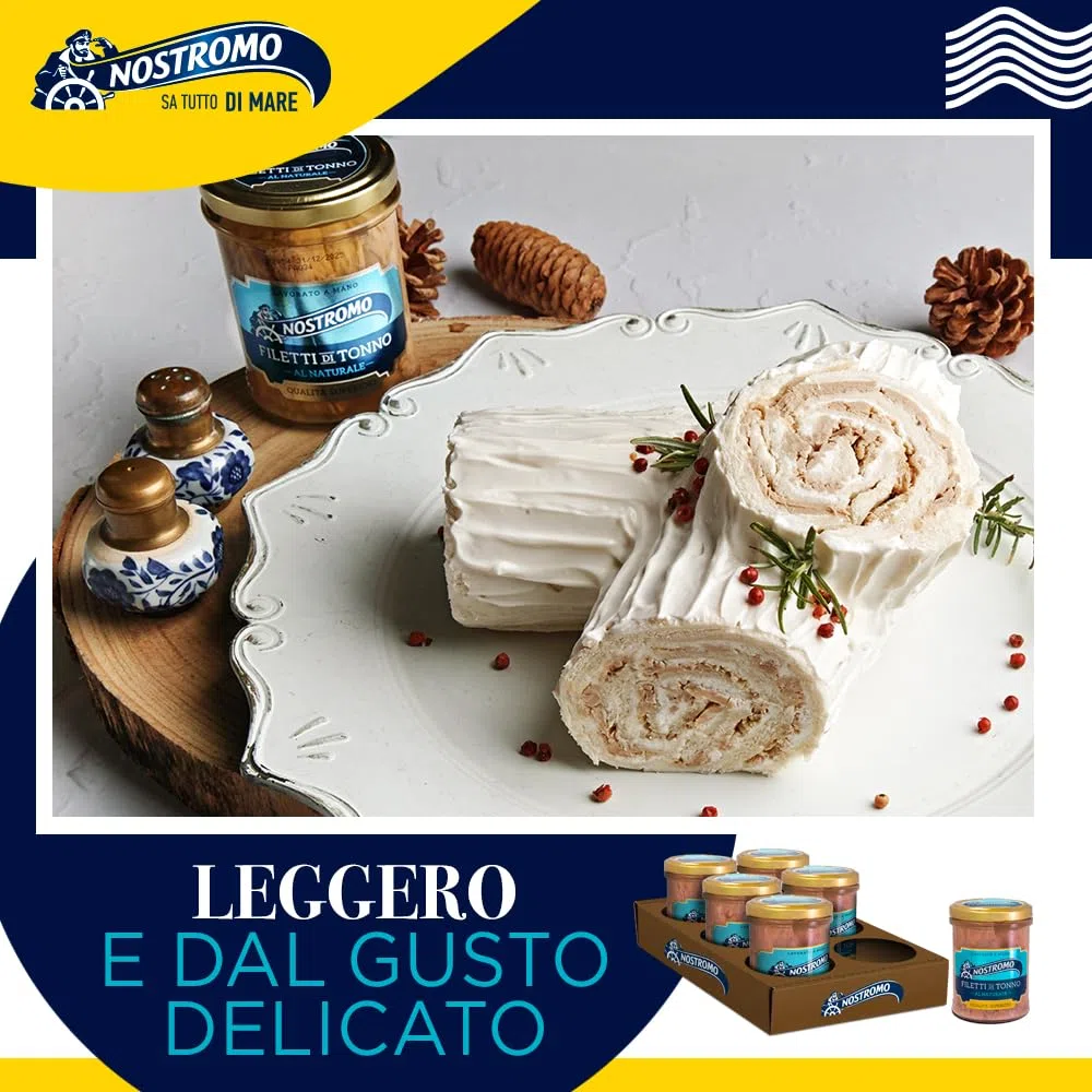 Nostromo - Filetti di tonno al naturale, 6 vasetti da 180gr. Qualità superiore, lavorati a mano, fonte di Omega 3