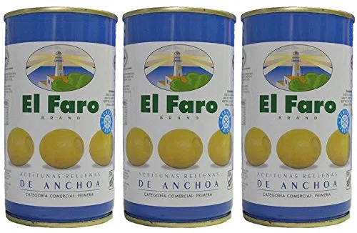 El Faro - Olive ripiene di acciughe 350 gr. - [Pack 3]
