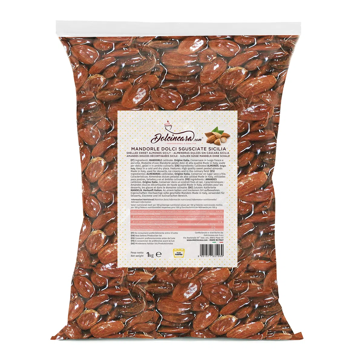 Mandorle Sgusciate Sicilia Made in Italy Calibrate 1a scelta 1 kg