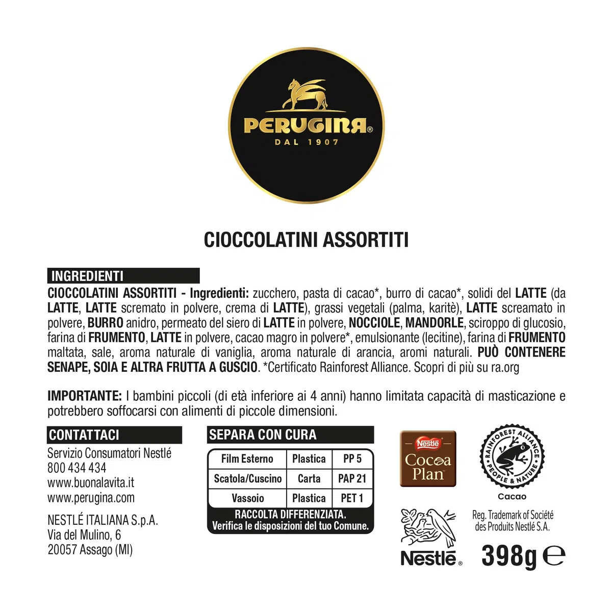 PERUGINA Dolci Scoperte Cioccolatini Assortiti, Scatola Regalo 398g