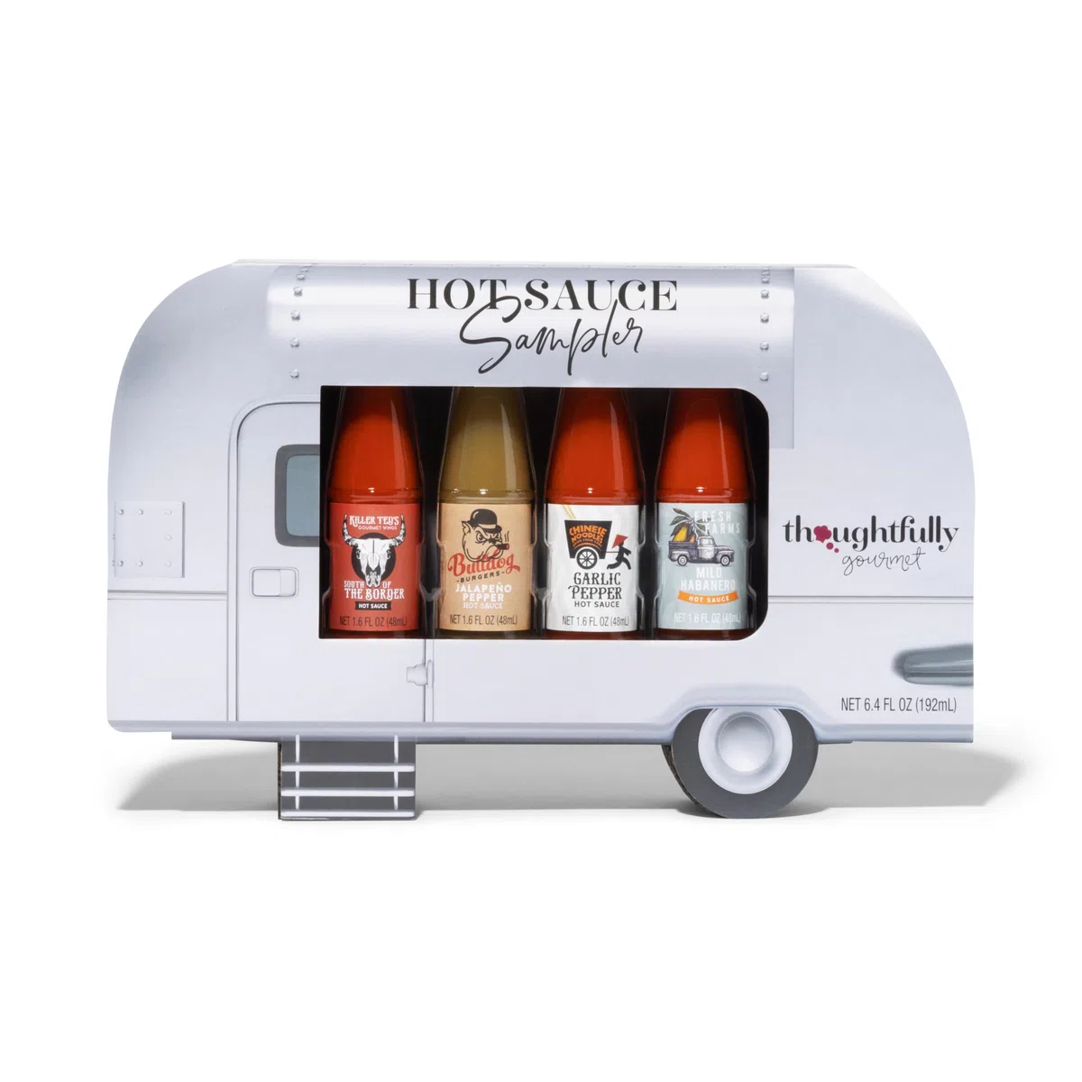 Thoughtfully Gourmet, Set di 4 Salse Piccanti al Peperoncino - Confezione Regalo - 48 g ciascuna