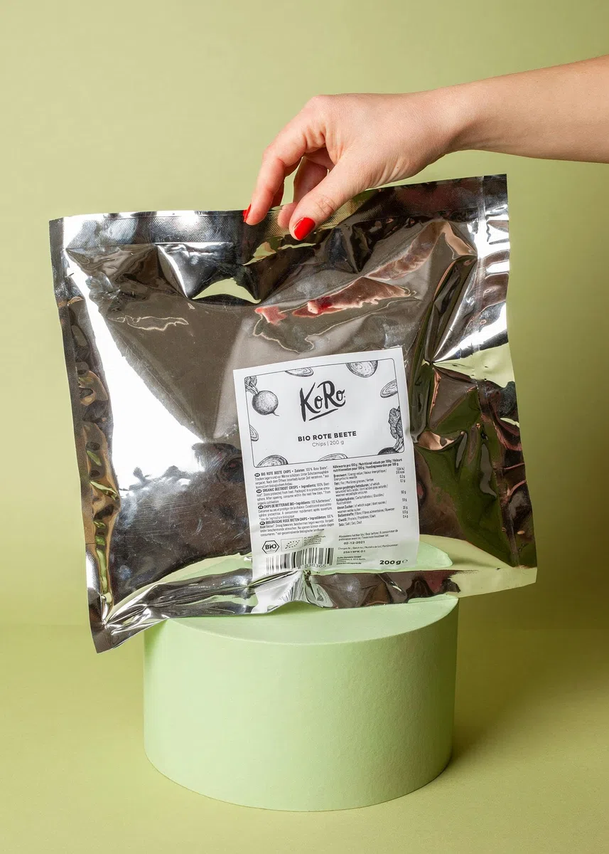 KoRo - Chips di barbabietola bio 200 g - chips vegetali croccanti e senza grassi - perfetta alternativa alle chips convenzionali