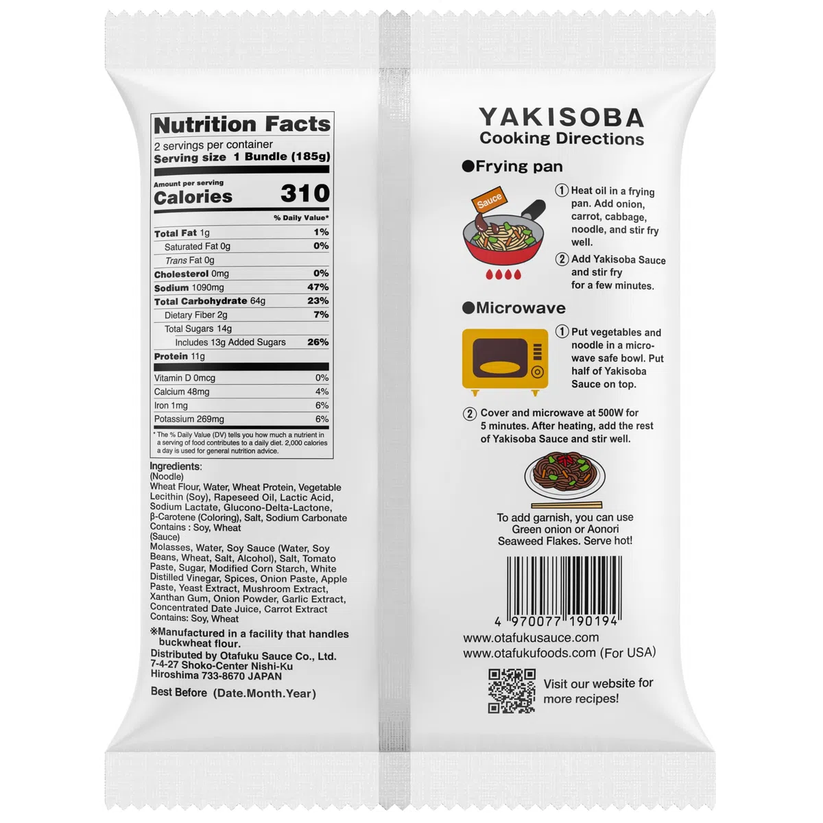 Otafuku Yakisoba Noodle 2 Porzioni - 370gr
