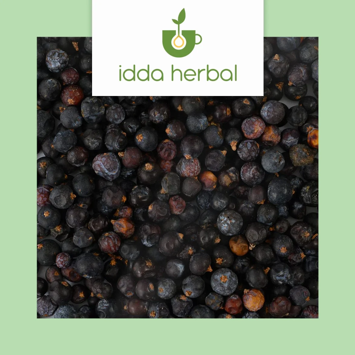 IDDA Herbal Bacche di Ginepro Essiccate 1kg, Ginepro Bacche Intere senza Zuccheri, Frutta Secca