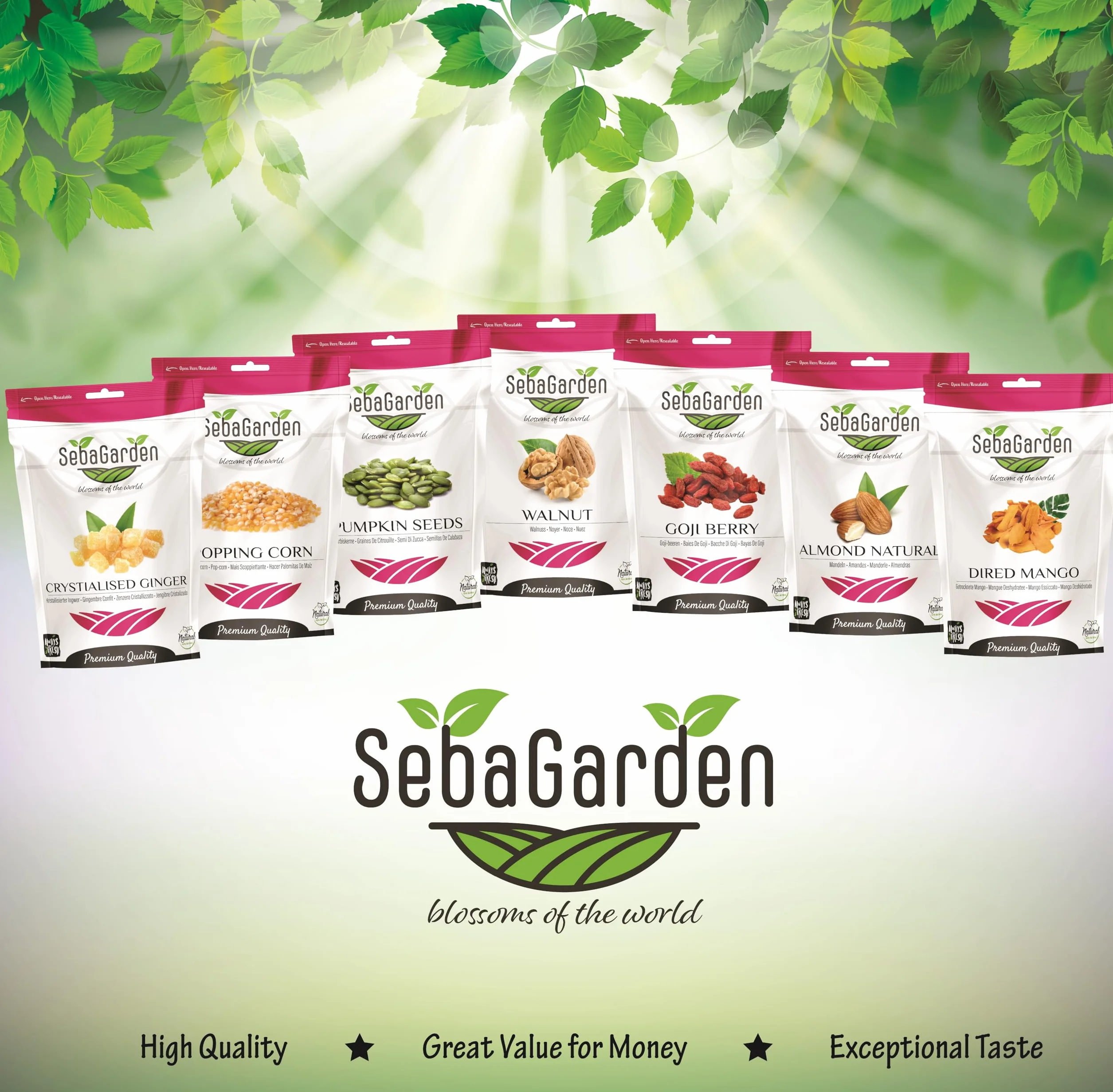 Seba Garden farina di mandorle extra fine pelata, dalla California (1 Kg)