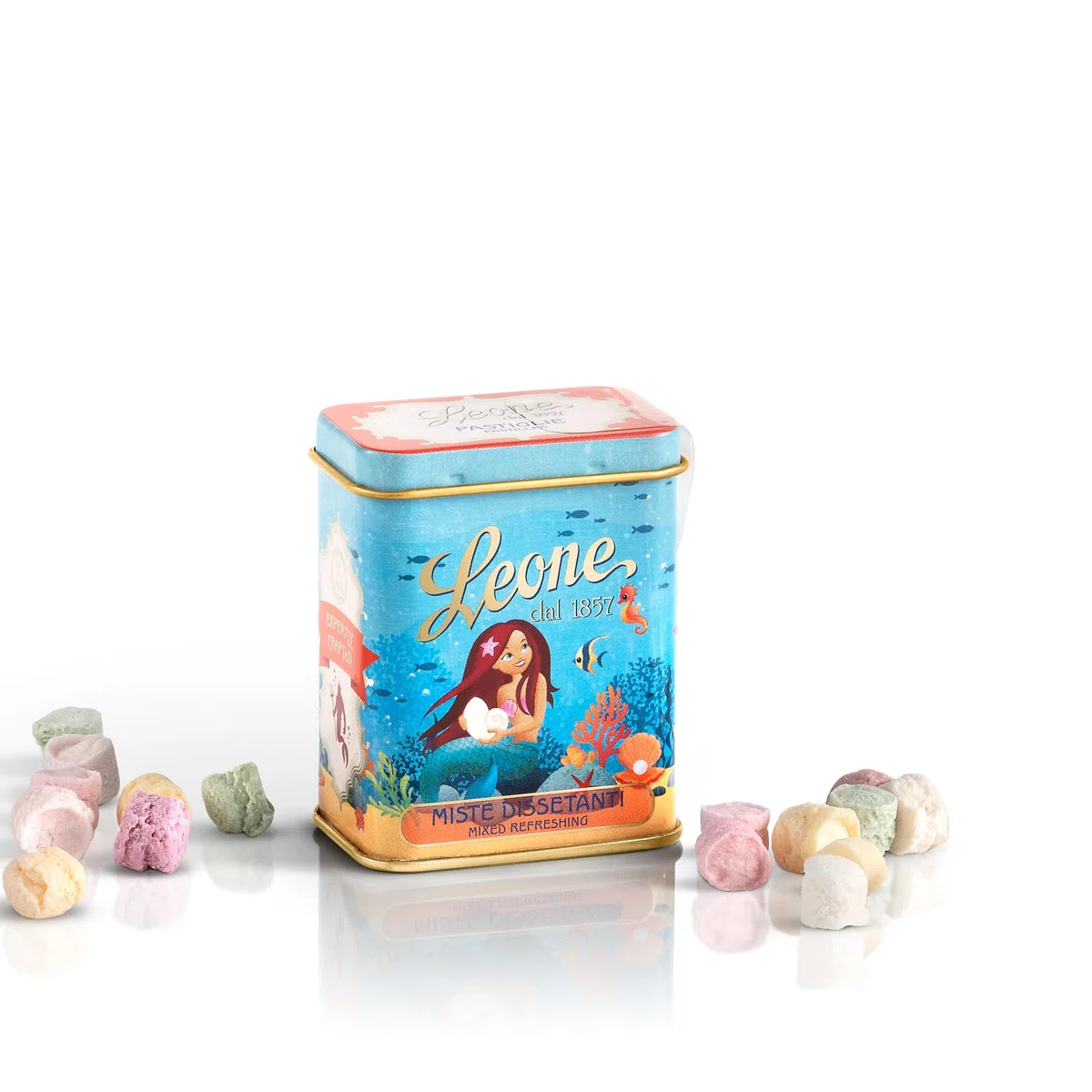 Leone dal 1857 - Lattine Pastiglie Leone Collezione C'era Una Volta - Caramelle Miste Dissetanti e Caramelle ai Frutti di Bosco - 6 Lattine da 30g (6 x 30g)