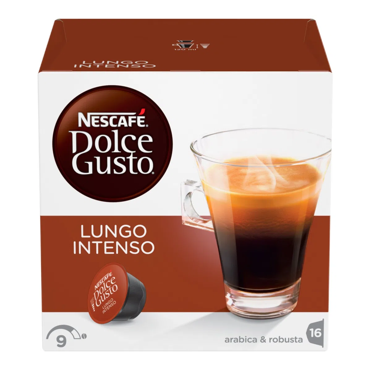 Nescafé Dolce Gusto Caffè Lungo Intenso, 48 capsule, 3 confezioni da 16
