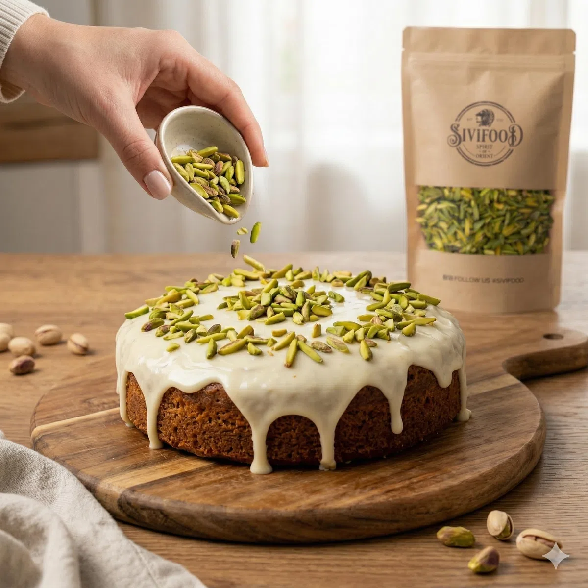 SIVIFOOD Pistacchi a bastoncino superverdi 250g – Pistacchi spezzettati naturali per cucina, pasticceria, decorazione e guarnizione – Qualità premium per dolci e piatti salati