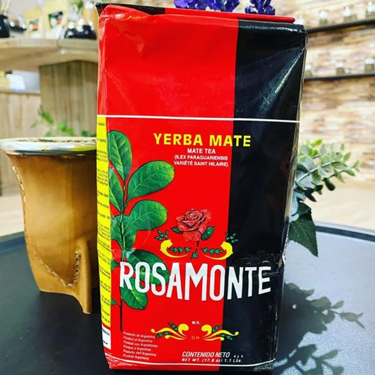Rosamonte Yerba Mate Tradizionale 0,5 kg | Kit da Tè in Acciaio Inox: Tazza - Zucca | Cannuccia - Bombilla