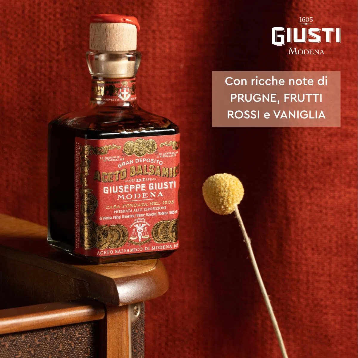 Giusti - Aceto Balsamico di Modena IGP - 250ml - 3 Medaglie d'oro cubica