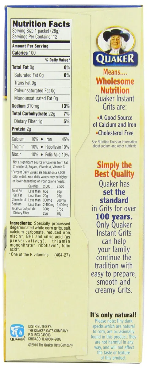 Quaker Instant Grits 340 g (Pack of 2)