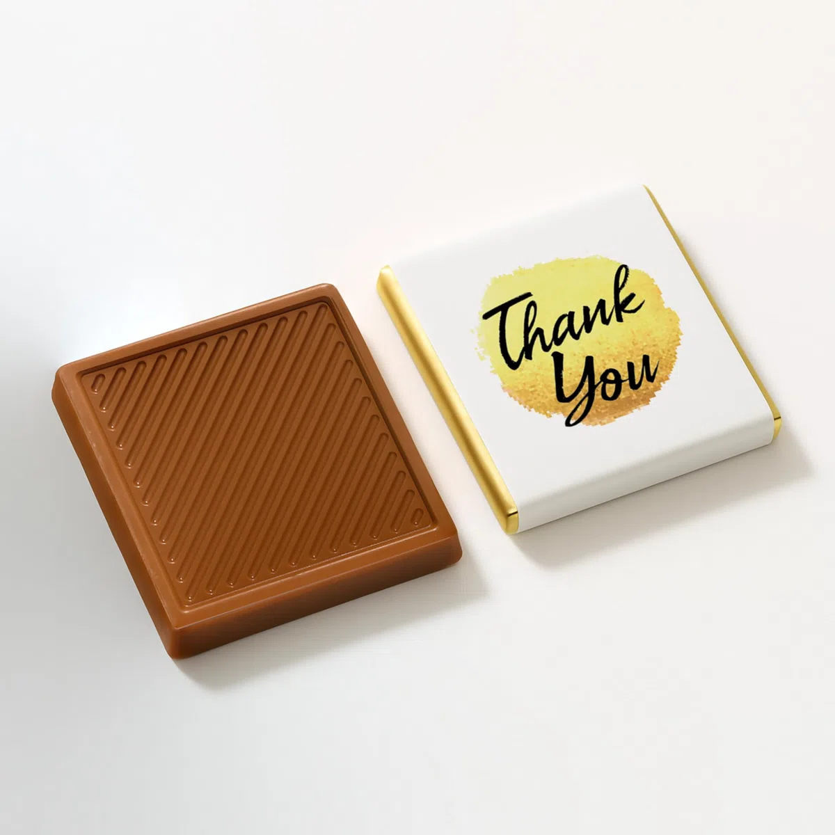 50 cioccolatini con scritta "Thank You", eleganti dolcetti al latte e fondente per matrimoni, eventi, regali aziendali e occasioni speciali (design 3 - latte)