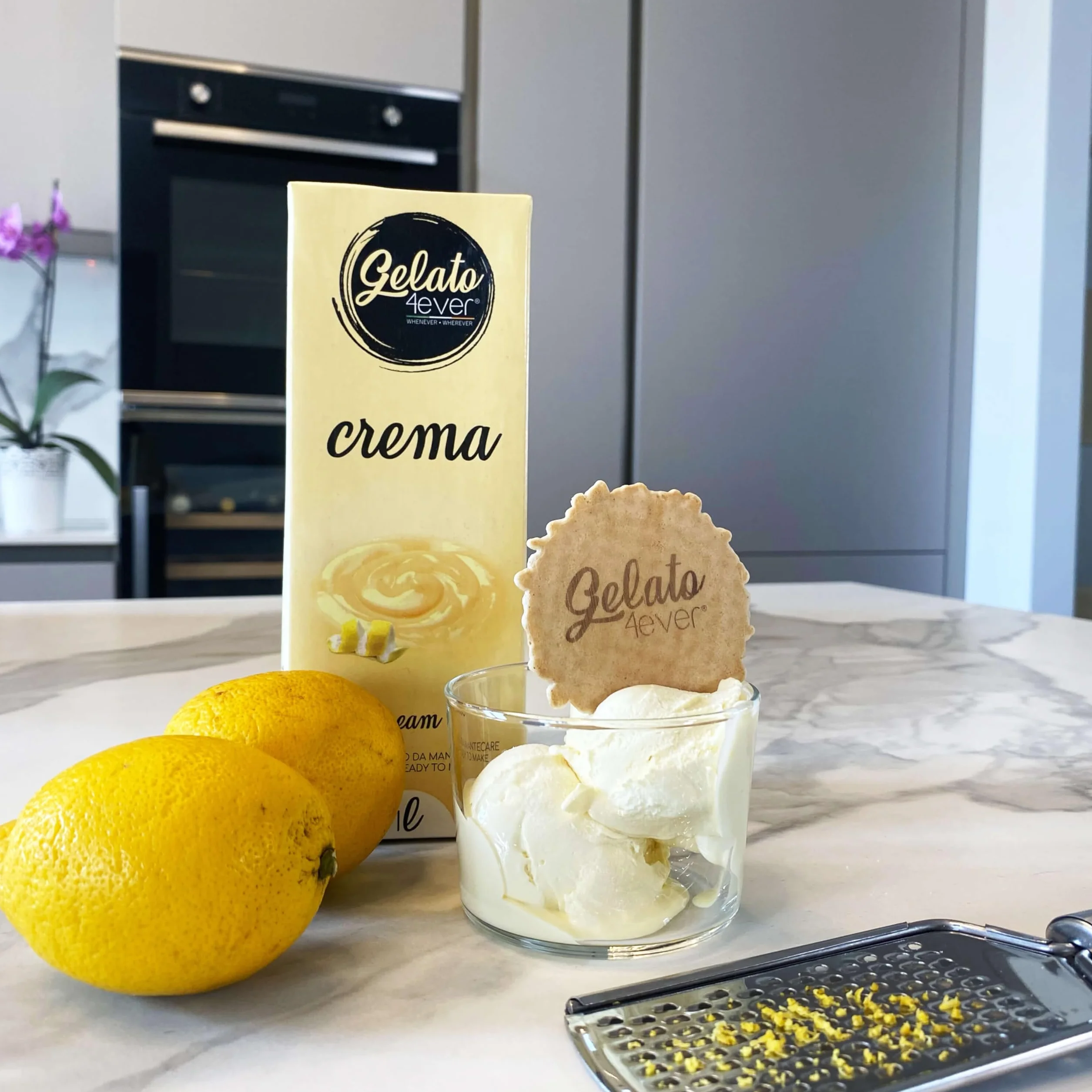 Gelato 4ever - Gelato pronto da mantecare Crema Bundle 2 Pezzi (Crema - Fiordilatte)