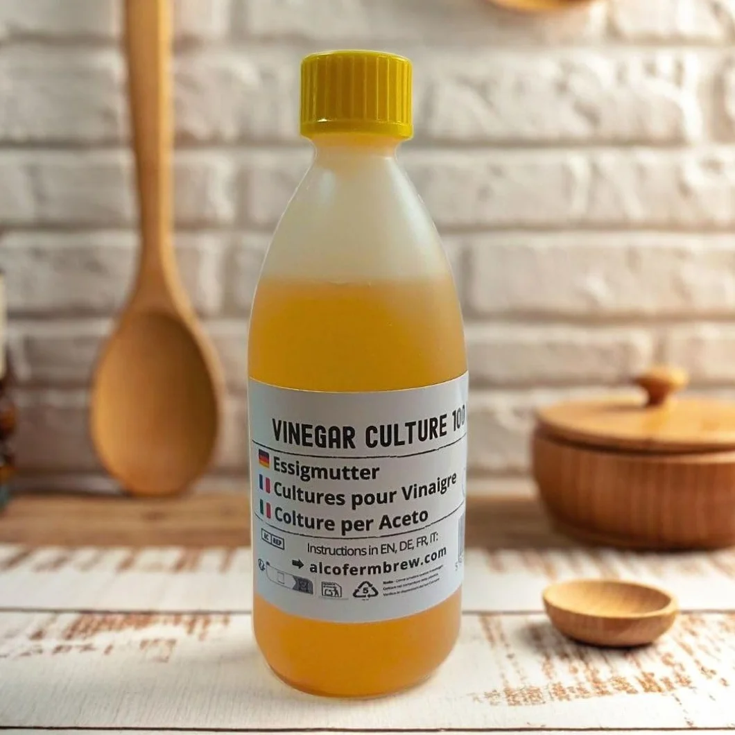Madre di Aceto 100 ml | Batteri Acetici per Fermentazione | Starter per Aceto Fatto in Casa | Coltura Acetobacter