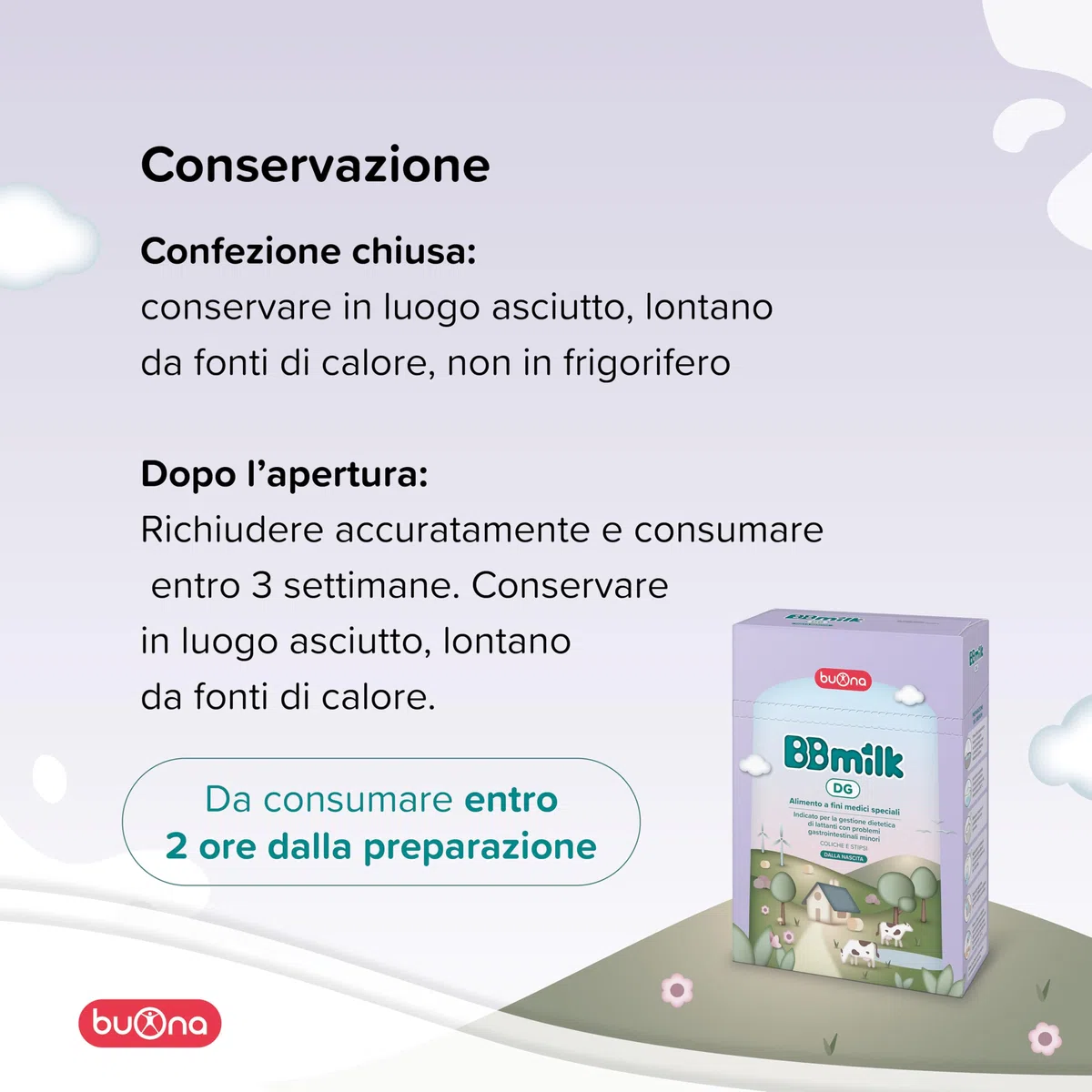 Buona Latte in Polvere per Coliche Neonato BBmilk DG 400g, Latte in Polvere per Neonati 0-12 Mesi con Coliche e Stipsi, Alimento a Fini Medici Speciali, Made in Italy