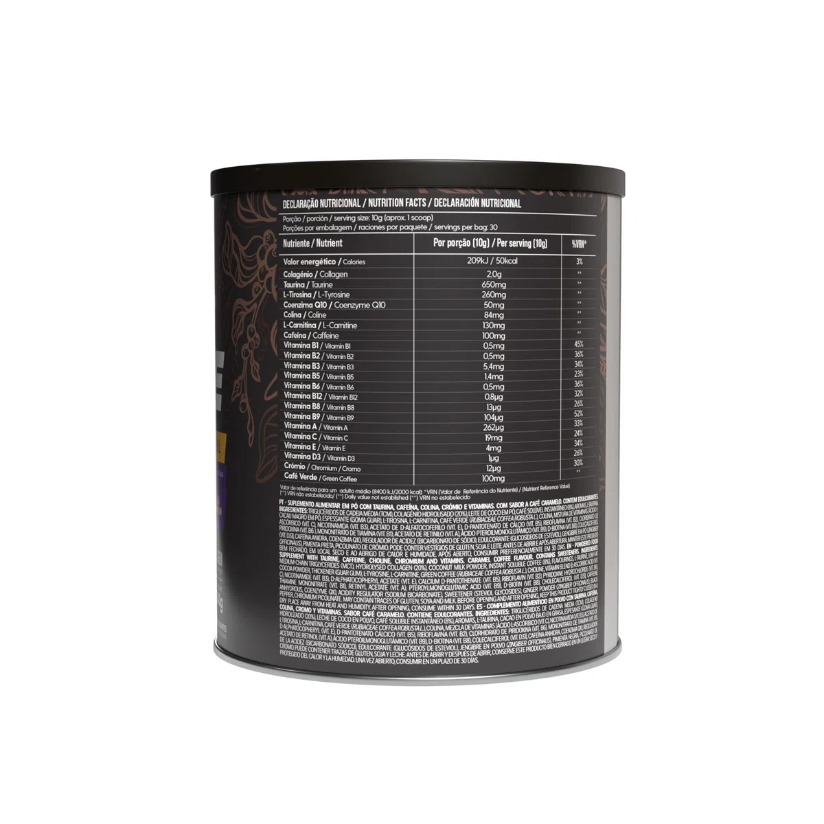 Zelthy Nutrition Bullet Coffee – Caffè funzionale con MCT, collagene e taurina – 300 g polvere senza zuccheri (Caramello salato)