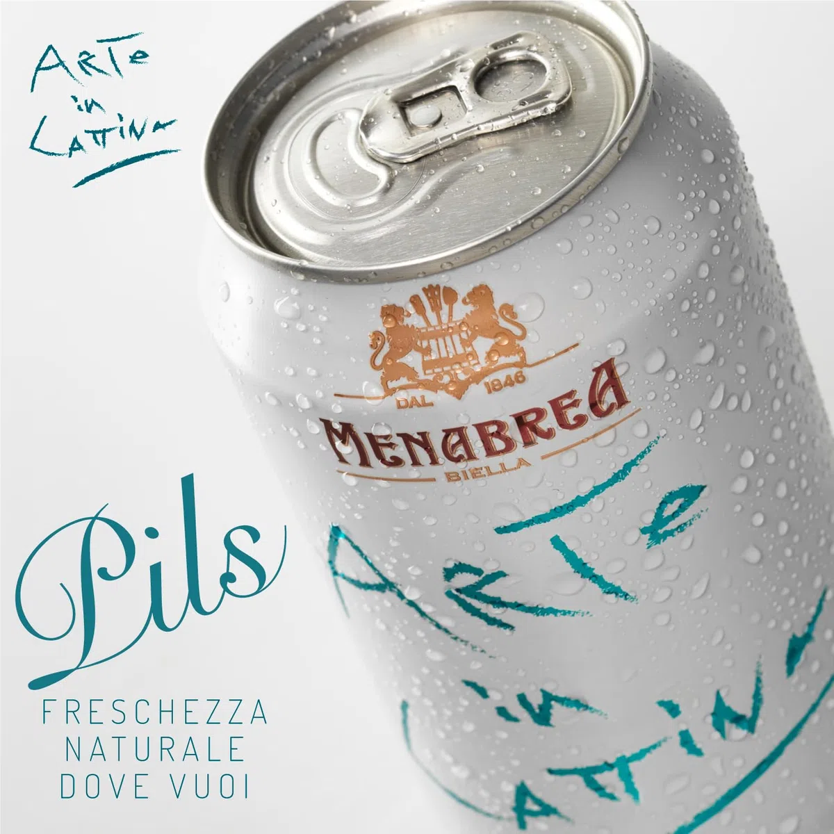 MENABREA - Birra Pils - Arte In Lattina - Cartone Da 24 Lattine - 330 ml