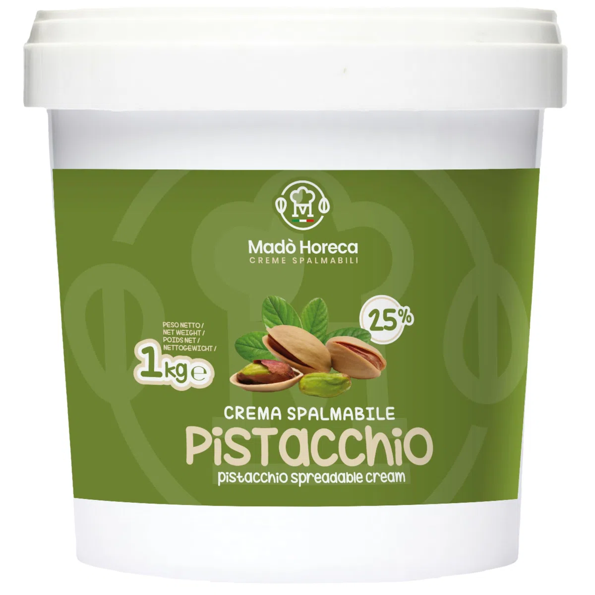 MADÒ Crema Spalmabile al Pistacchio Artigianale MADE IN ITALY - Creme Spalmabili per Panini, Dolci, Colazioni, Prodotti da Pasticceria (1kg)