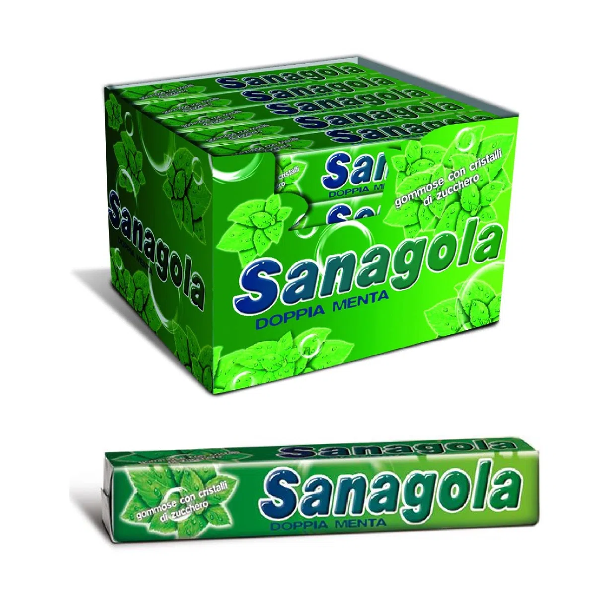 Caramelle Sanagola Doppia Menta 20 Pacchetti Stick da 30 g Mint