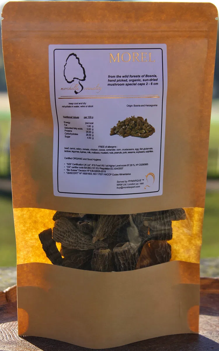 Funghi Morchella/ Spugnola - Puri Cappelli Speciali (2-6 cm) - Senza Gambe - Essiccati Al Sole - Raccolti a mano - 30g