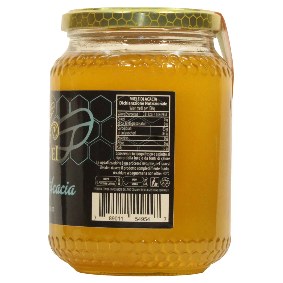 Miele di Acacia Italiano 1kg da Apicoltore Diretto BORVEI | Grezzo, Non Pastorizzato e Naturale | Estratto a Freddo | Artigianale | Senza Miscele UE