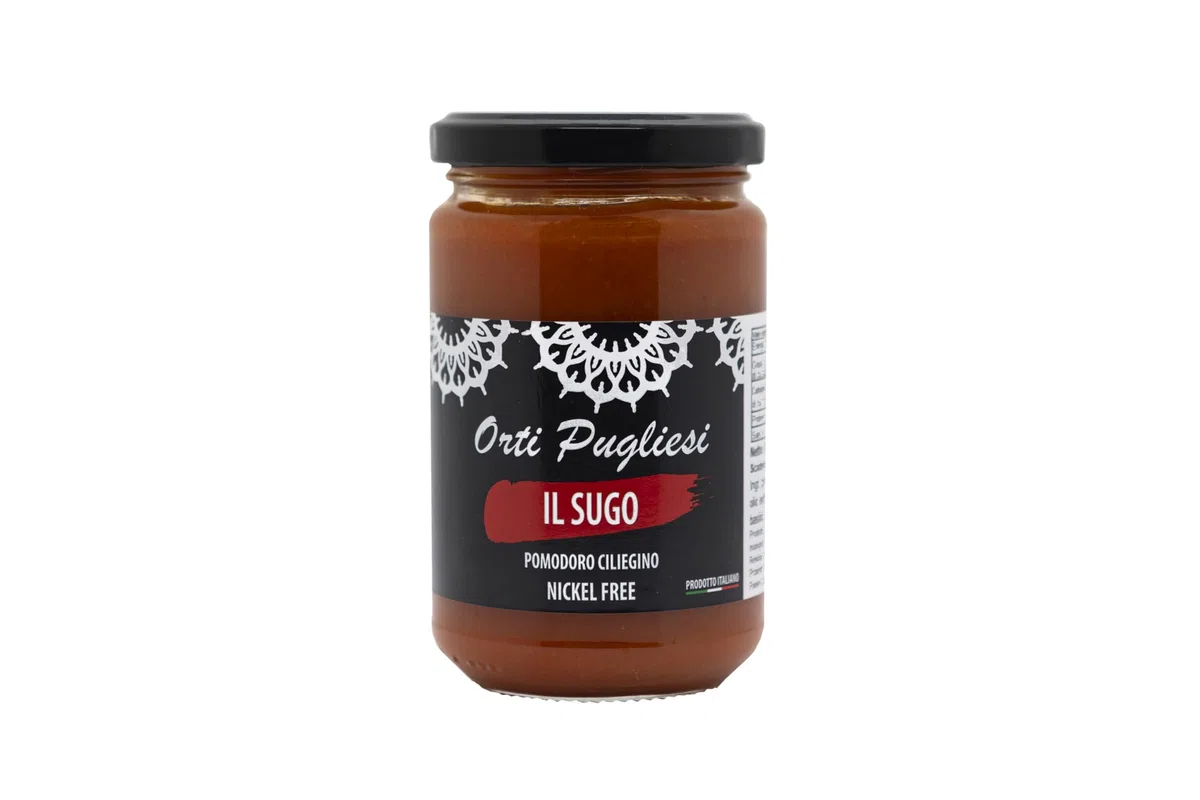 Il Sugo di Pomodoro Nickel Free, Orti pugliesi, Pomodori Ciliegini Senza Nickel 100% Italiani, Box da 6x280gr barattoli di vetro