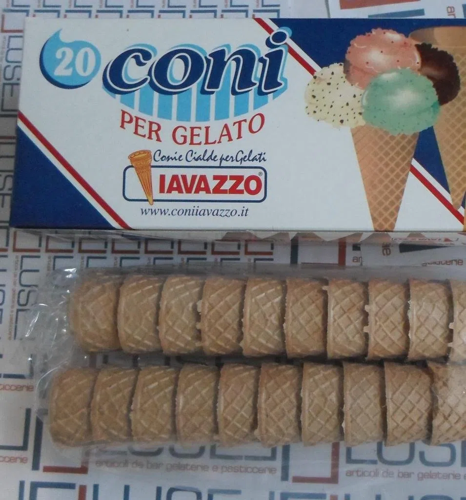 60 X CONO PER GELATO TIPO WAFER IN SCATOLA WAFER ICE CREAM