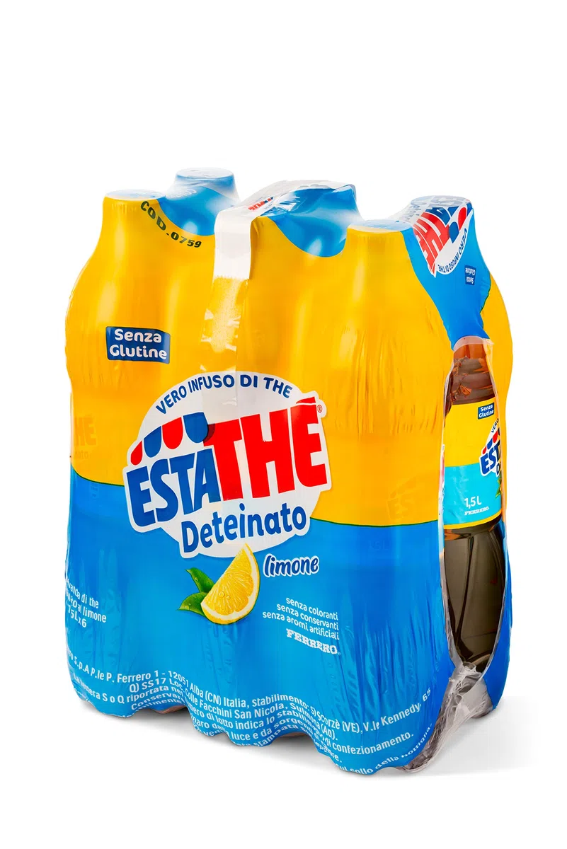 Estathé, Vero infuso di The deteinato al Limone, confezione da 6 bottiglie x 1,5l