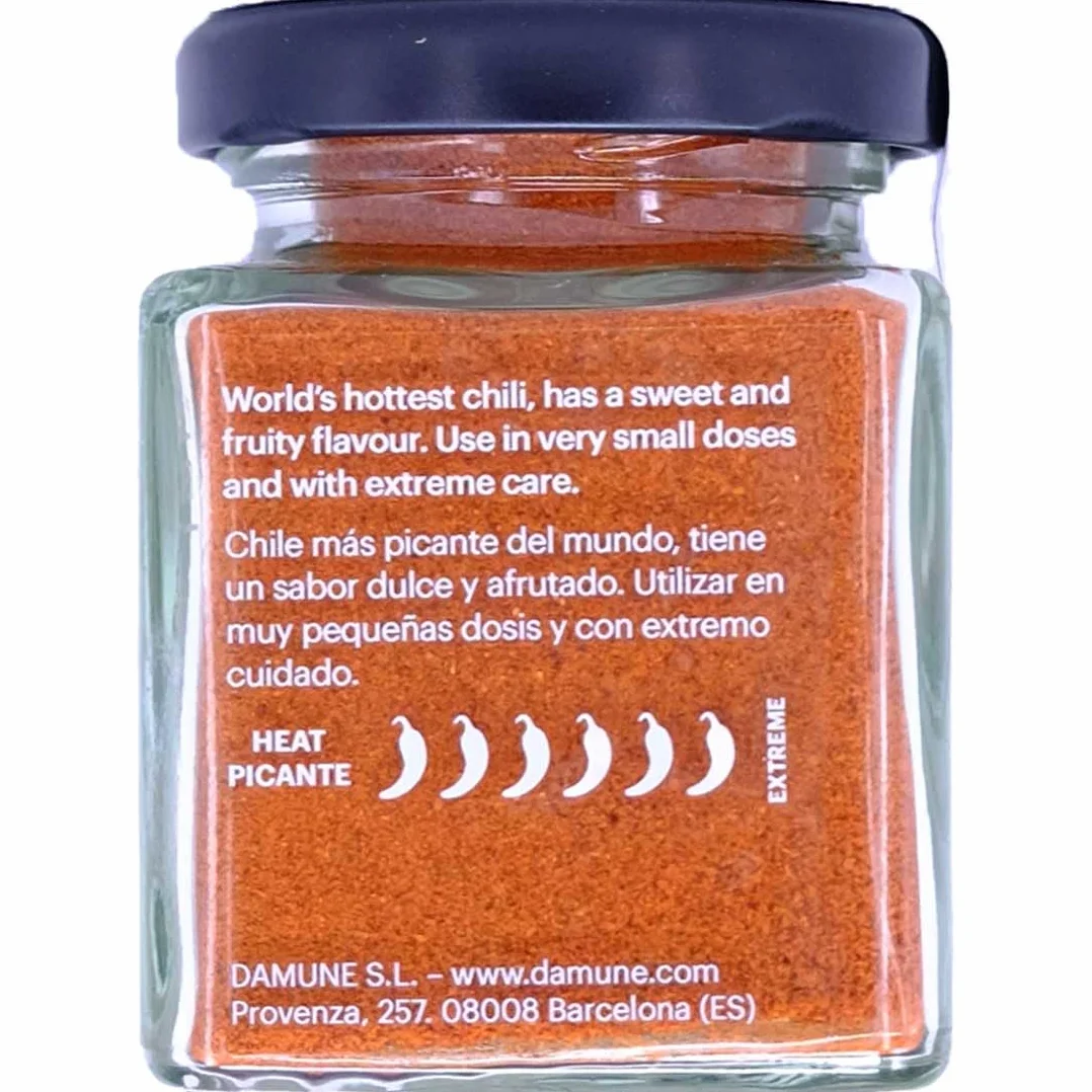 DAMUNE Carolina Reaper Polvere - 45g - Il Piú Piccante al Mondo
