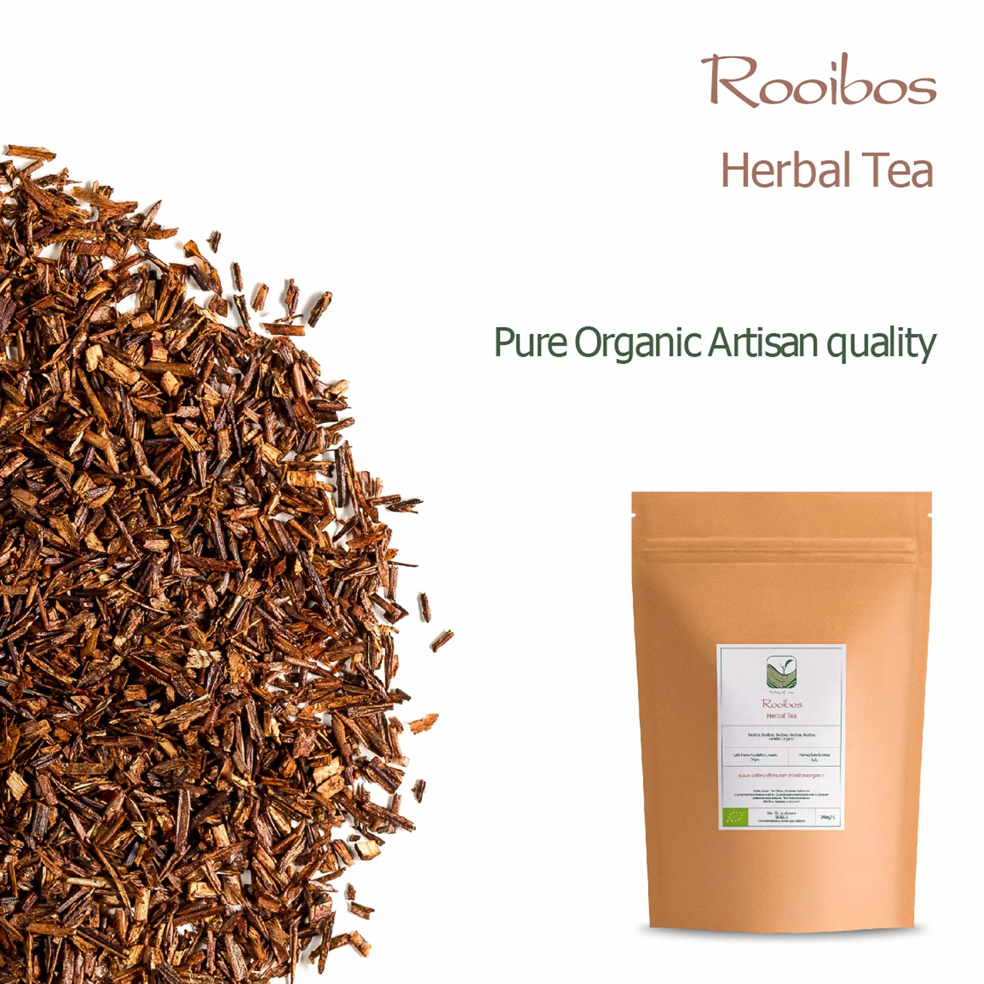 Rooibos Tè Biologico - Tè Rosso Da Afrique Du Sud Organico - Tisane Di Sfusa Foglia 500g