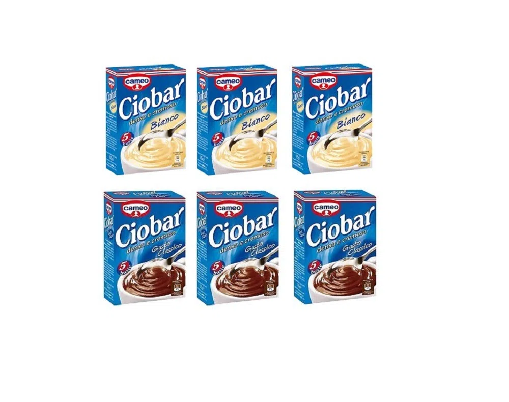 Confezione di prova Cameo Ciobar Classico Cioccolata calda nera e bianca, 6 confezioni