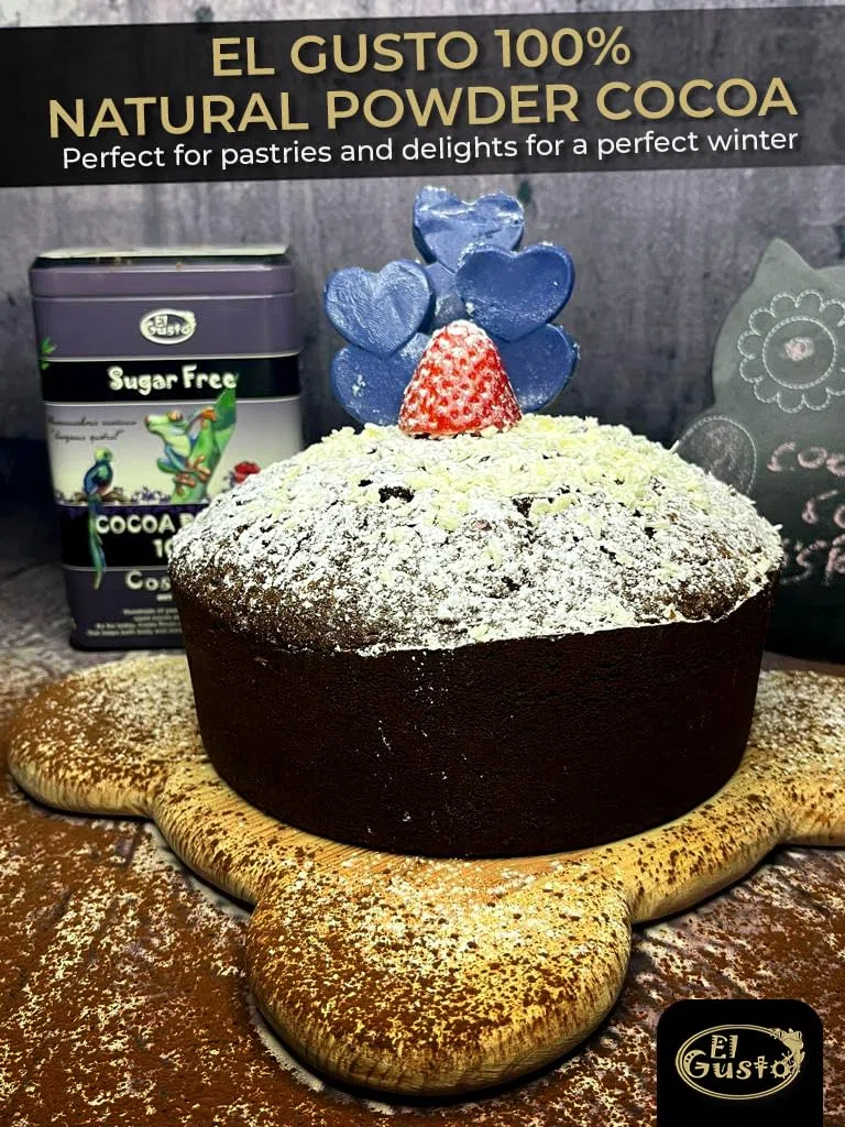 El Gusto Cacao 100% – Cacao puro in polvere Costa Rica – 100% naturale e senza zucchero aggiunto – 200 g