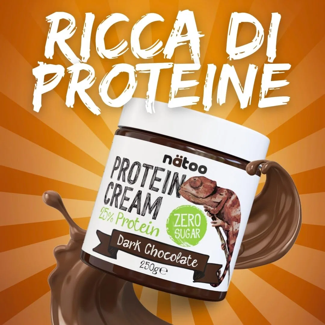 NÄTOO Crema Proteica senza Zucchero, 3x250g, 28% di Proteine, Keto Diet, Crema Spalmabile Senza Zucchero, Ideali come Dieta Chetogenica Prodotti, Cioccolato Fondente, Bianco e Nocciola